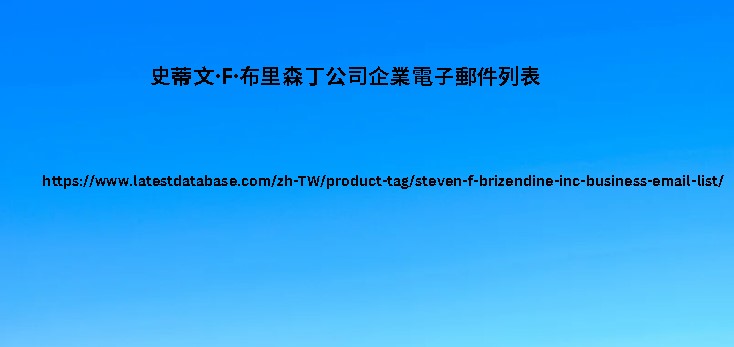 史蒂文·F·布里森丁公司企業電子郵件列表