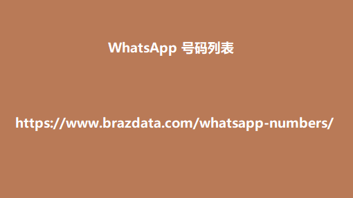 WhatsApp 号码列表